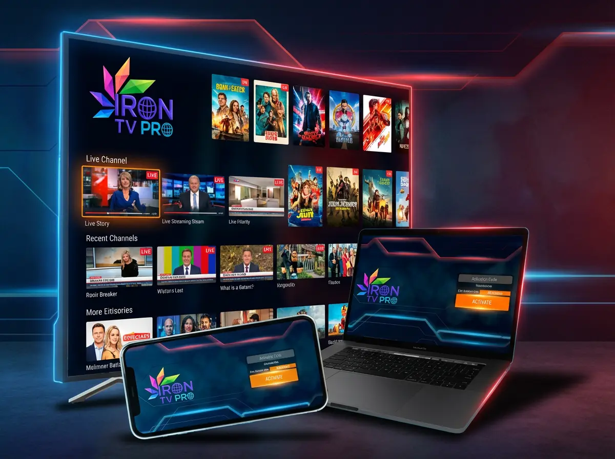 Iron TV Max Application Interface